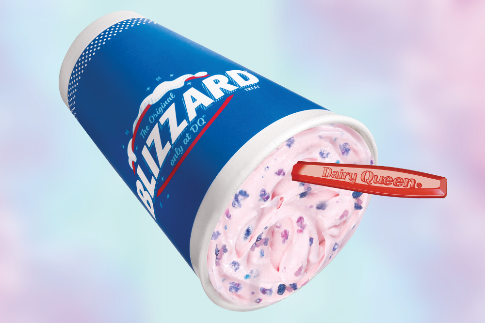 Texas Dairy Queen (TDQ) Serving Cotton Candy Blizzard as Flavor of the Month