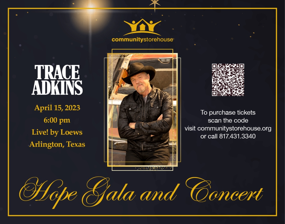 Legendary Country Singer Trace Adkins to Perform for Hope Gala and Concert